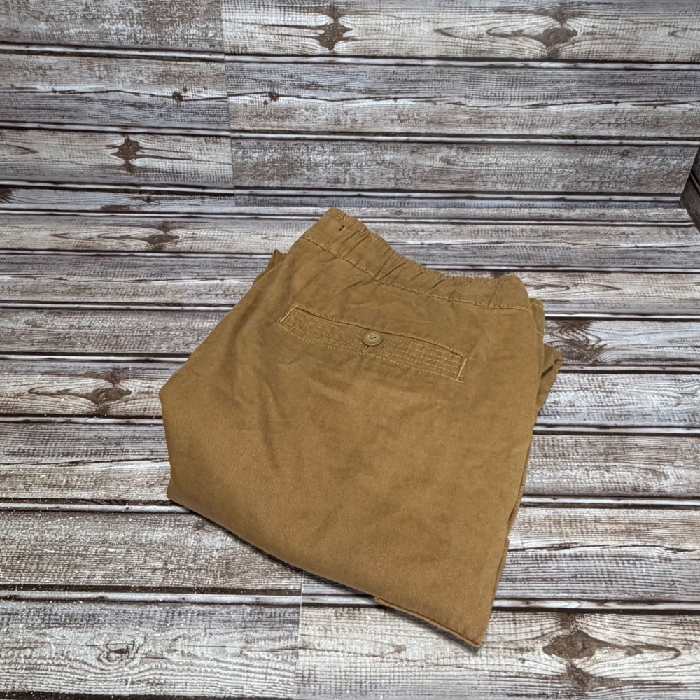 Beach Bros Cargo Jogger Mens XXL Brown Cotton Elastic Waist‎ Drawstring Cuffs